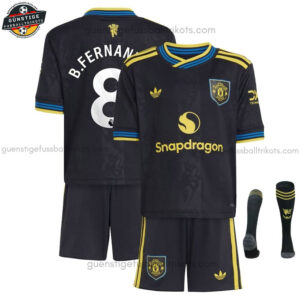 Manchester United B.FERNANDES 8 Ausweichtrikot-Set für Kinder 2025/26