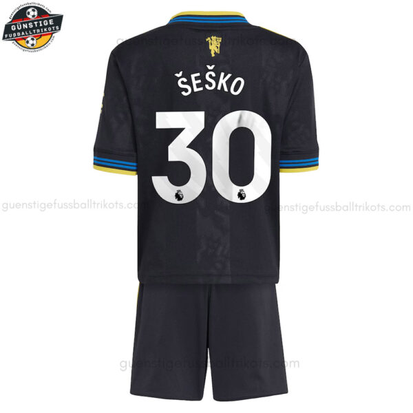 Manchester United ŠEŠKO 30 Ausweichtrikot-Set für Kinder 2025/26