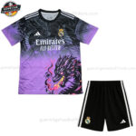 Real Madrid Lila Drachen Fußballtrikot-Set für Kinder 2025/26 - Fan Version