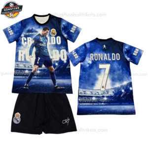 Real Madrid RONALDO 7 Sonderausgabe Fußballtrikot-Set für Kinder 2025/26 - Fan Version