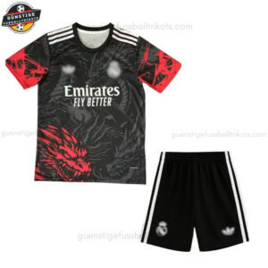 Real Madrid Rot Drachen Fußballtrikot-Set für Kinder 2025/26 - Fan Version