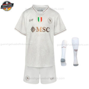 SSC Napoli Auswärtstrikot-Set für Kinder 2025/26 - Front view