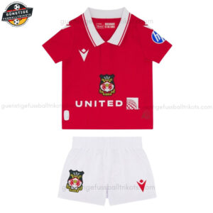 Wrexham Heim Fußballtrikot Set für Kinder 2025/26
