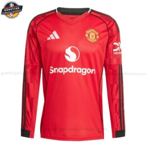 Manchester United Langarm Heimtrikot für Herren 25/26 - Front view
