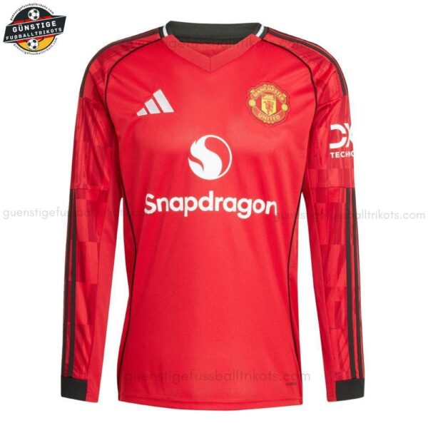 Manchester United Langarm Heimtrikot für Herren 2025/26