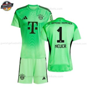 Bayern München NEUER 1 Torwarttrikot Set für Kinder 2025/26