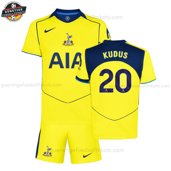 Tottenham Hotspur KUDUS 20 Ausweichtrikot Kinder Set 2025/26