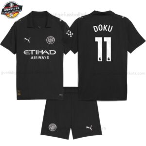 Manchester City DOKU 11 Auswärtstrikot-Set für Kinder 2025/26