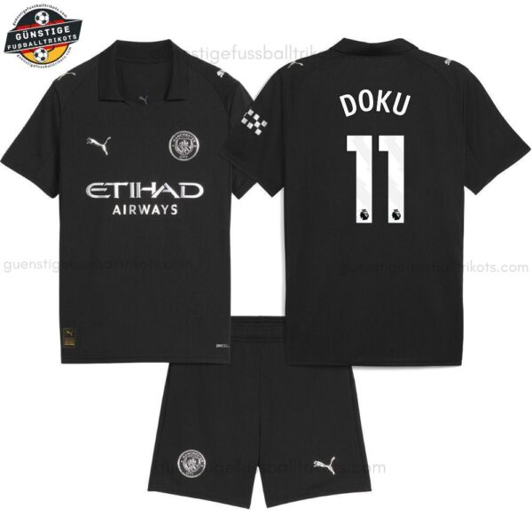 Manchester City DOKU 11 Auswärtstrikot-Set für Kinder 2025/26