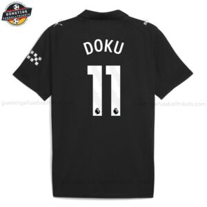 Manchester City DOKU 11 Herren Auswärtstrikot 25/26 - Back view