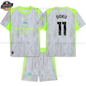 Manchester City DOKU 11 Ausweichtrikot-Set für Kinder 2025/26