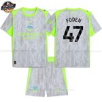 Manchester City FODEN 47 Ausweichtrikot-Set für Kinder 2025/26