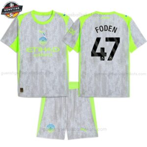 Manchester City FODEN 47 Ausweichtrikot-Set für Kinder 2025/26