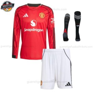 Manchester United Langarm Heimtrikot-Set für Kinder 2025/26