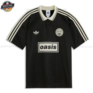 Oasis Schwarz Fußballtrikot für Herren 2025/26 - Front view