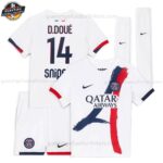 Paris Saint Germain D.DOUÉ 14 Auswärtstrikot-Set für Kinder 2025/26