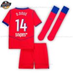 Paris Saint Germain D.DOUÉ 14 Ausweichtrikot-Set für Kinder 2025/26