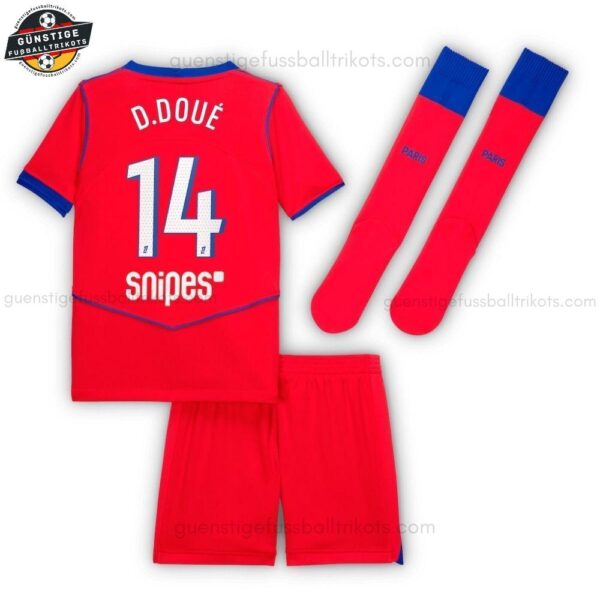 Paris Saint Germain D.DOUÉ 14 Ausweichtrikot-Set für Kinder 2025/26