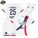 Paris Saint Germain N.MENDES 25 Auswärtstrikot-Set für Kinder 2025/26
