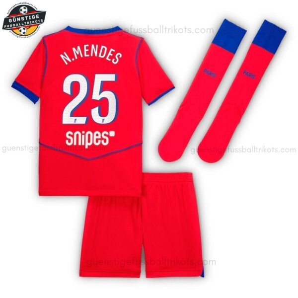 Paris Saint Germain N.MENDES 25 Ausweichtrikot-Set für Kinder 2025/26
