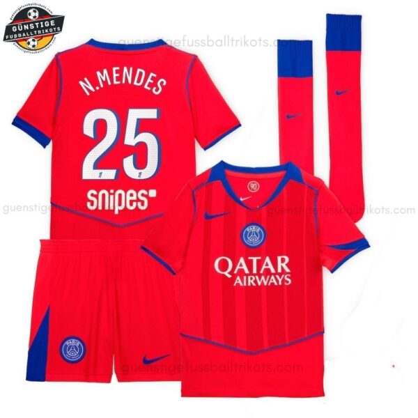 Paris Saint Germain N.MENDES 25 Ausweichtrikot-Set für Kinder 2025/26