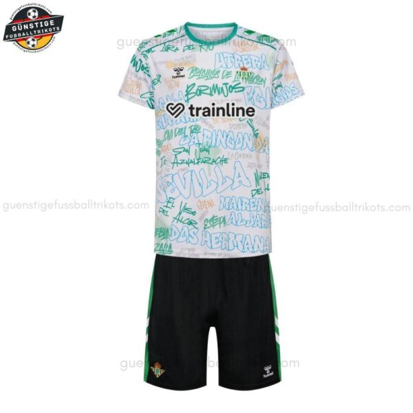 Real Betis Aufwärmtrikot-Set für Kinder 2025/26