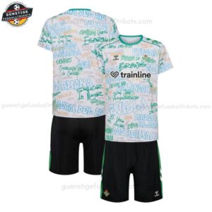 Real Betis Aufwärmtrikot-Set für Kinder 2025/26