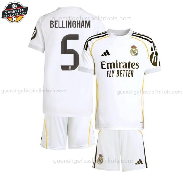 Real Madrid BELLINGHAM 5 Heimtrikot-Set für Kinder 2025/26