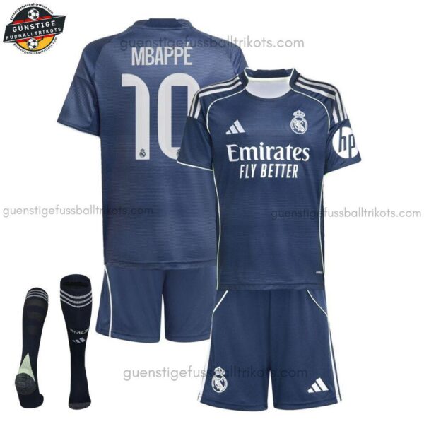 Real Madrid MBAPPÉ 10 Auswärtstrikot-Set für Kinder 2025/26