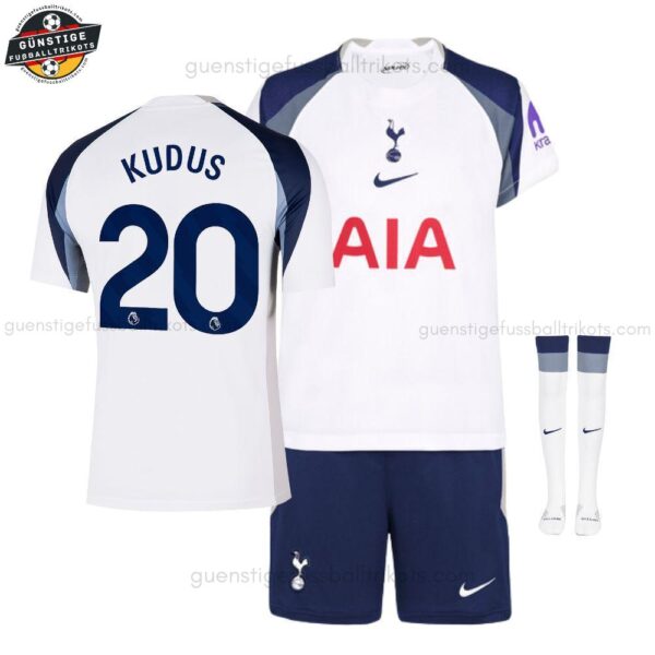 Tottenham Hotspur KUDUS 20 Heimtrikot Kinder Set 2025/26
