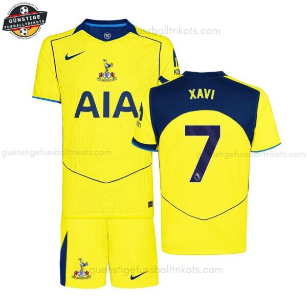 Tottenham Hotspur XAVI 7 Ausweichtrikot Kinder Set 2025/26