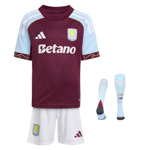 Aston Villa Heimtrikot-Set für Kinder 2025/26