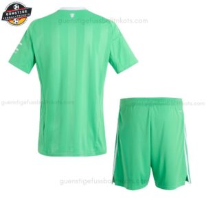 Manchester United Grün Torwart Kinder Set 25/26 - Back view