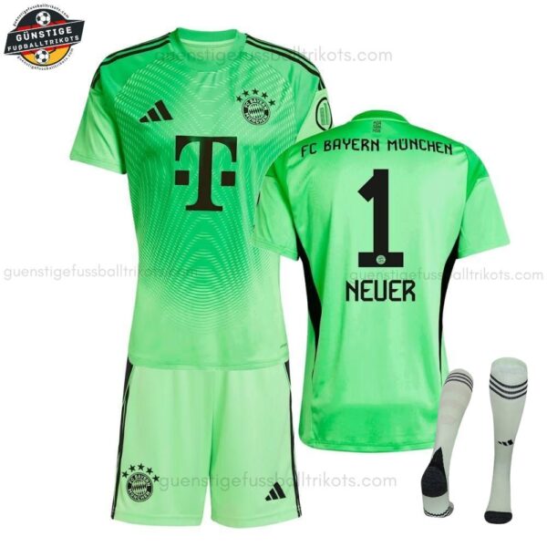 Bayern München NEUER 1 Torwarttrikot Set für Kinder 2025/26