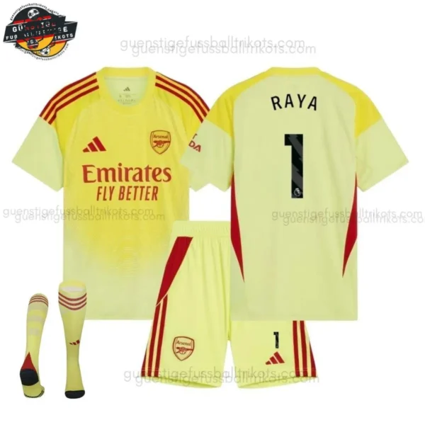 Arsenal RAYA 1 Gelbes Torwarttrikot-Set für Kinder 2025/26