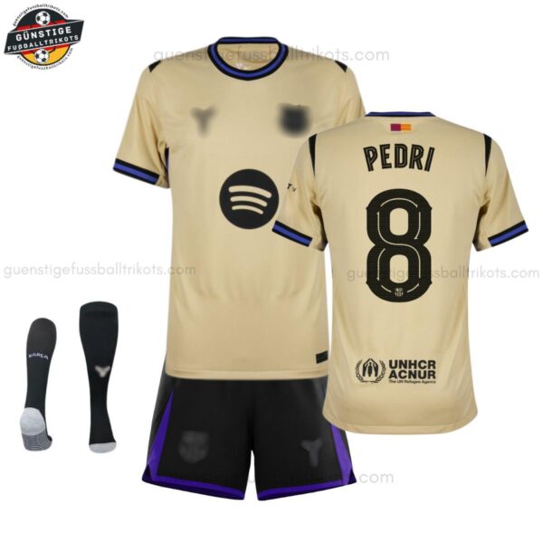 FC Barcelona PEDRI 8 Auswärtstrikot-Set für Kinder 2025/26