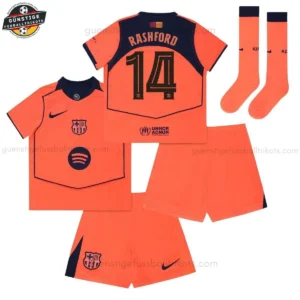FC Barcelona Kinder Ausweichtrikot Set RASHFORD 14 2025/26