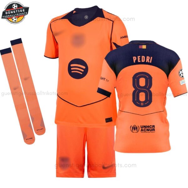 FC Barcelona PEDRI 8 Ausweichtrikot-Set für Kinder 2025/26