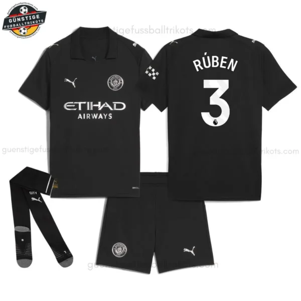 Manchester City RÚBEN 3 Auswärtstrikot-Set für Kinder 2025/26
