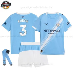 Manchester City RÚBEN 3 Heimtrikot-Set für Kinder 2025/26