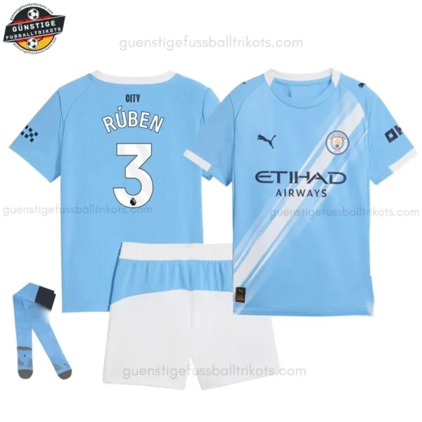 Manchester City RÚBEN 3 Heimtrikot-Set für Kinder 2025/26