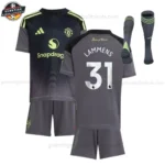 Manchester United LAMMENS 31 Schwarz Torwarttrikot Kinder Set 2025/26