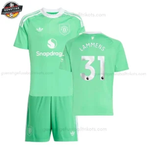 Manchester United LAMMENS 31 Grün Torwarttrikot Kinder Set 2025/26