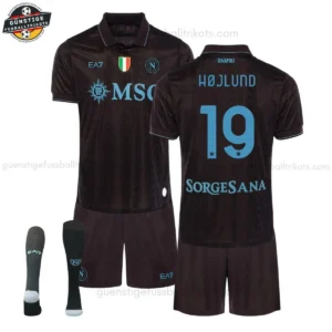 SSC Napoli HØJLUND 19 Ausweichtrikot - Set für Kinder & Herren 2025/26