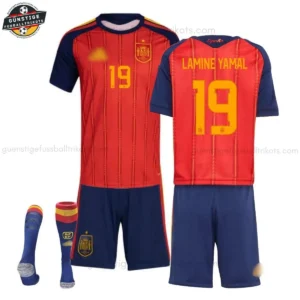 Spanien Kinder Heimtrikot Set LAMINE YAMAL 19 2026/27