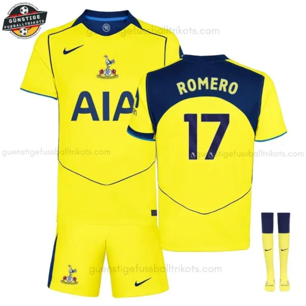 Tottenham Hotspur ROMERO 17 Ausweichtrikot Kinder Set 2025/26