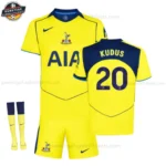 Tottenham Hotspur KUDUS 20 Ausweichtrikot Kinder Set 2025/26