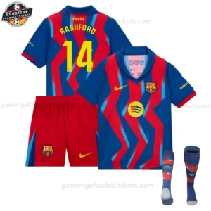FC Barcelona Kinder Fourth Trikot Set RASHFORD 14 2025/26