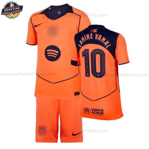 FC Barcelona Kinder Ausweichtrikot Set LAMINE YAMAL 10 2025/26