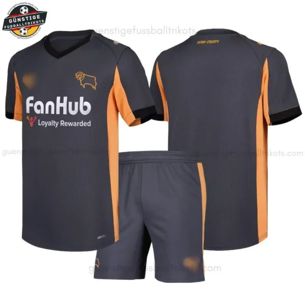 Derby County Kinder Auswärtstrikot Set 2025/26